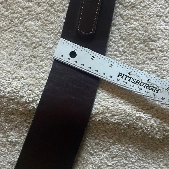 Wide Brown leather belt - Picture 10 of 10